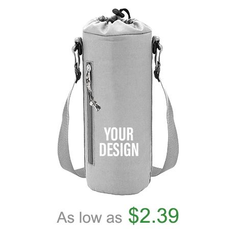 Full Color Personalization Outdoor Adventure Insulated Bottle Cooler Bag With Adjustable Carry Strap 