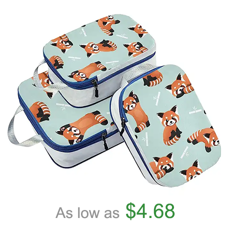 Customized Printing Adjustable Sizes Kids Camping Vocation Packing Cubes for Travel Personalized