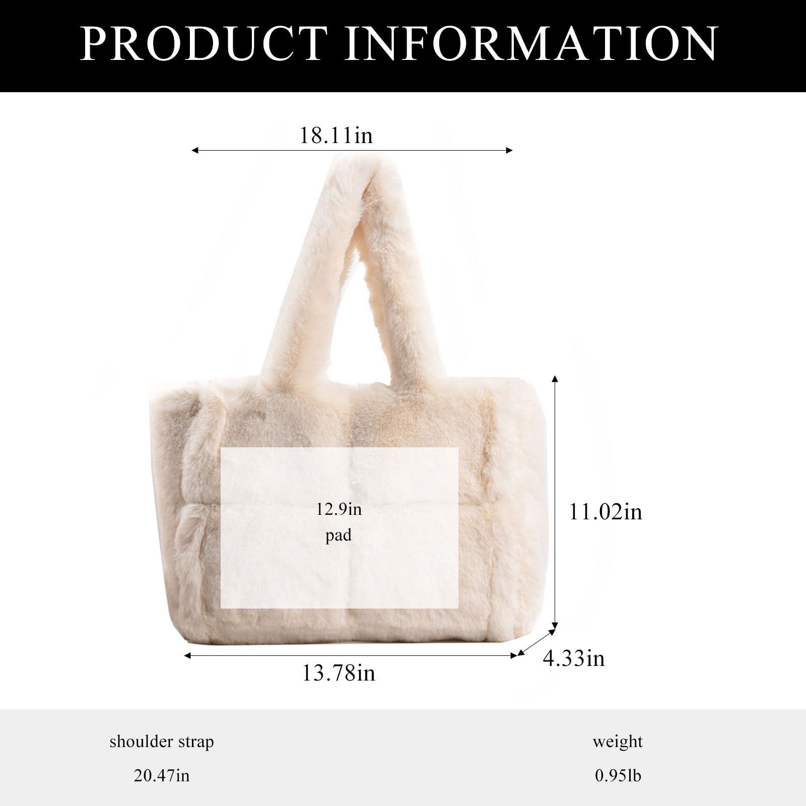 Fluffy Tote Bag for Women Wholesale Product Details