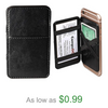 Custom RFID Card Holder Men\'s Wallet Money Clip Pu Leather Minimalist Men\'s Front Pocket Wallet 