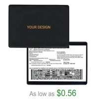 Customized Plastic Policy Document Holder, Lottery Card Holder, Insurance Card Sleeve