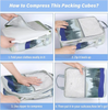 Packing Cubes 6pcs Compression Packing Cubes for Travel Organizer Bags for Luggage