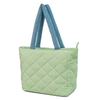 Custom Logo Large Quilted Puffer Tote Bag for Women Soft Padding Puffy Shoulder Bag