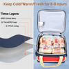 Large Lunch Box for Men Insulated Lunch Bags Soft Coolers Bag with Shoulder Strap for Adults Work Beach Picnic Travel