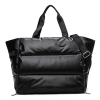 2024 Woman Ladies Sports Metallic Puffer Tote Bag Travel Weekend Overnight Puffy Messenger Big Quilted Shoulder Tote Bag