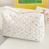 Cute Makeup Bag Large Capacity Portable Quilted Cosmetic Storage Bag Spring Summer Travel Accessories
