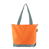 Custom Trade Show Promotional 600D Polyester Canvas Tote Two Tone Zipper Tote Bag With Custom Printed Logo
