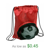 Promotional Sport Gym Sack Bag Football Bag with Front Soccer Pocket