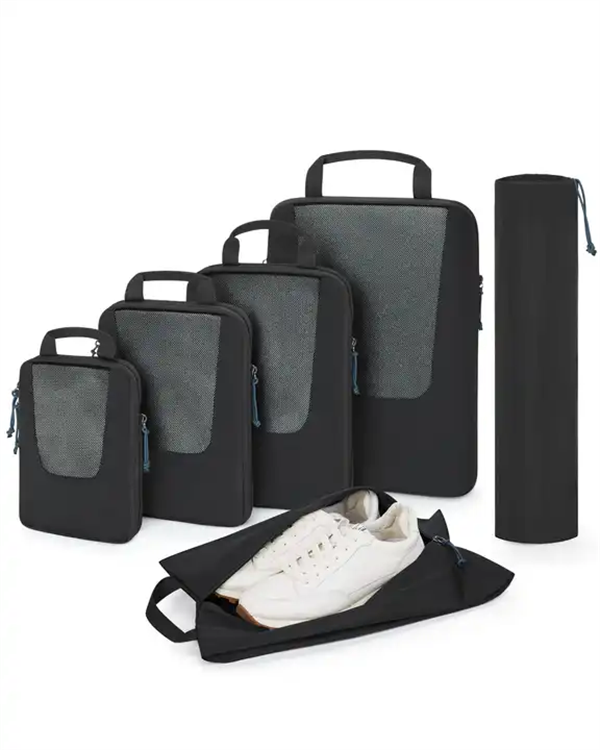Compression Packing Cubes 6 Set Packing Cubes for Carry on Suitcases Expandable Luggage Organizer Bags Set for Travel