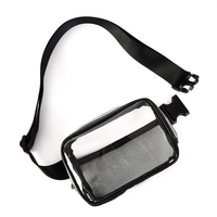 Clear Belt Bag Stadium Approved See Through Fashion Waist Packs Unisex Transparent Fanny Packs for Women Men Crossbody with Adjustable Strap for Workout Travel Running Cycling