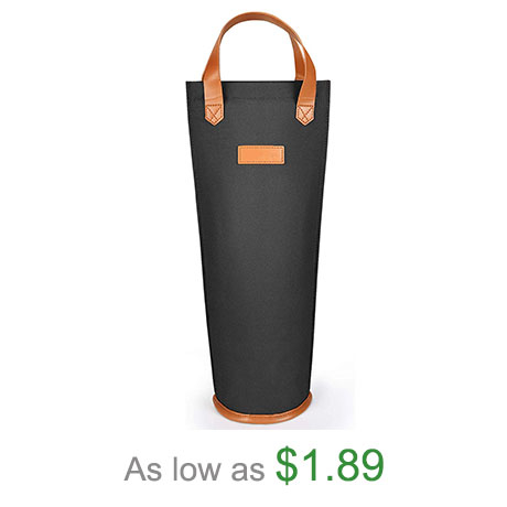 Amazon hot selling thermal wine cooler bag reusable champagne carrier wine bottle bag for gifts