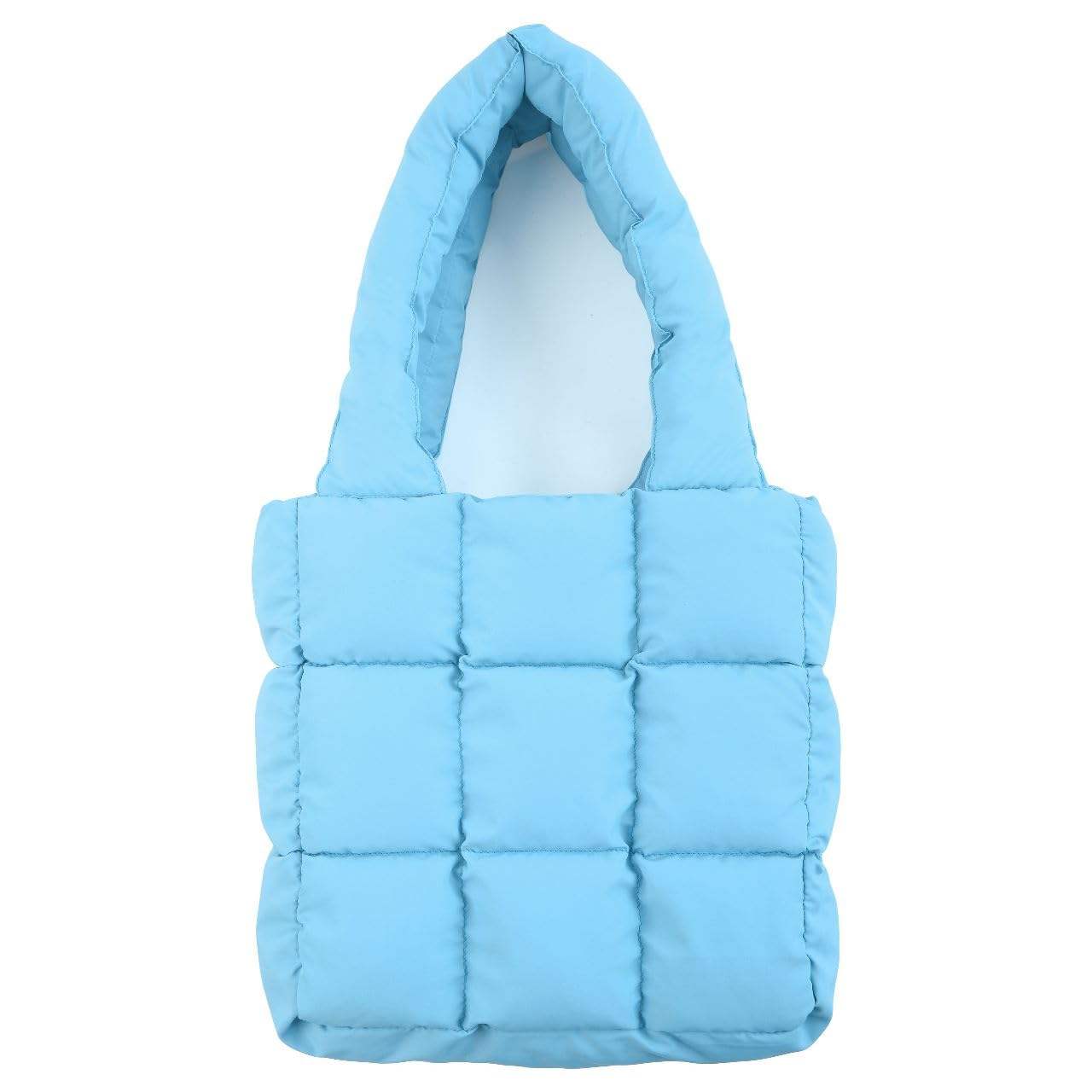 Quilted Tote Bag for Women Puffer Casual Handbag Lightweight Quilted Padding Shoulder Bag Cotton Padded Hand Carry Bag