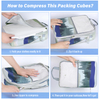 Packing Cubes 4pcs Compression Packing Cubes for Travel Organizer Bags for Luggage Packing Cubes for Suitcases Travel Cubes for Packing