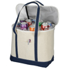 Zip Heavy Duty Canvas Collapsible Insulated Shopping Grocery Cooler Bag For Seafood