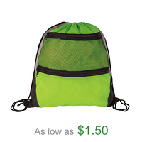 Polyester DrawString Sports Backpack Gym Bag Waterproof Custom Logo Promotional Fitness Drawstring Bags