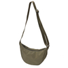 Round Shoulder Bag Solid Color Crossbody Bag Casual Nylon Travel Purse