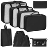 8-Pack Waterproof Luggage Packing Organizers Streamlined Suitcase Organization for Travel