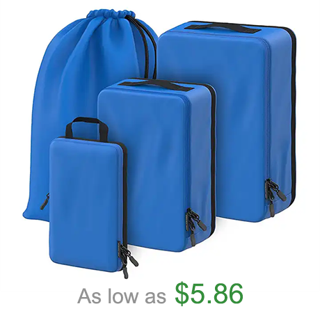 Low Price MOQ 8 Piece Set Compression Packing Cubes for Travel with Double Capacity Design Cube Packaging