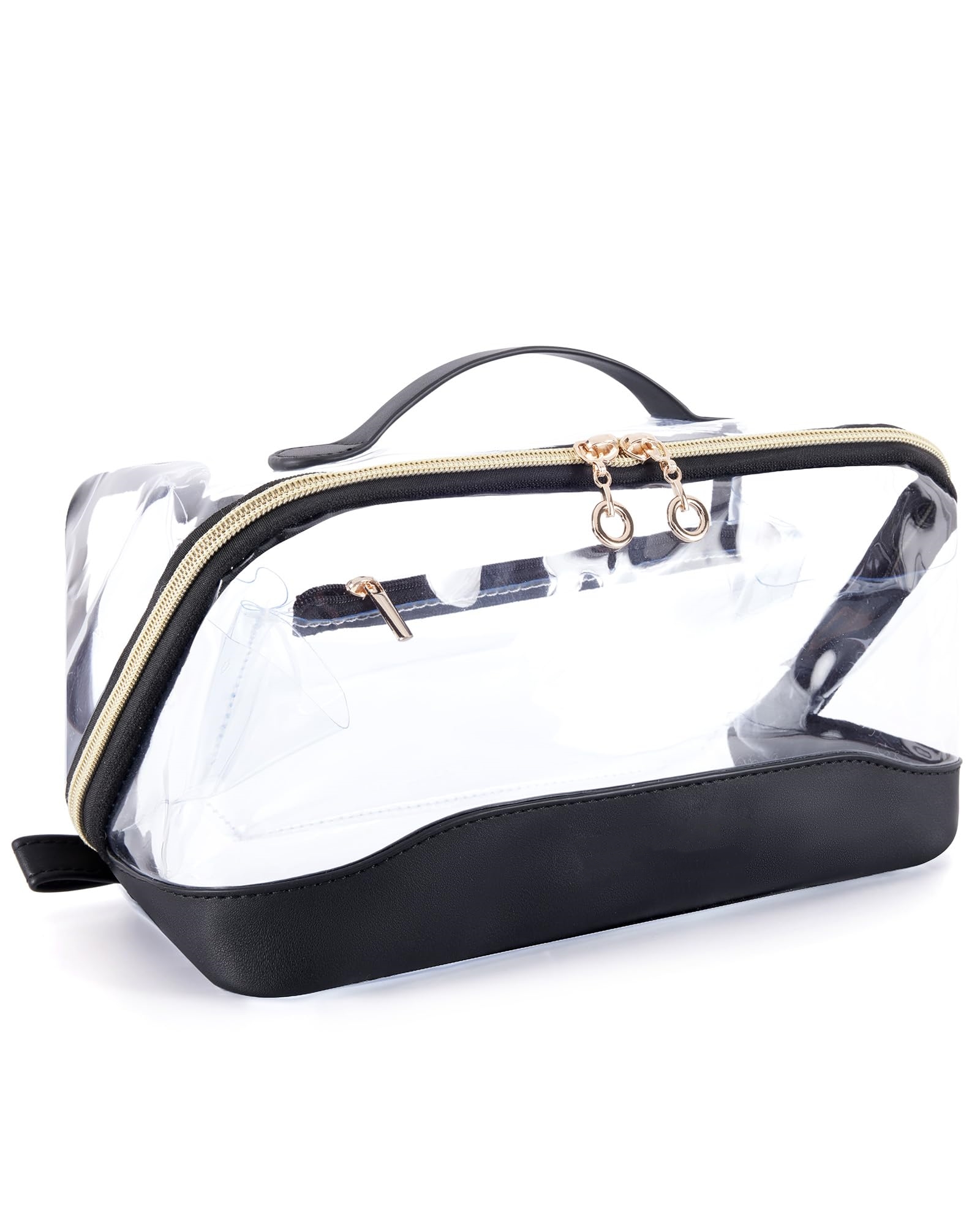 Makeup Bag Cosmetic Bag Clear Travel Makeup Bag Water-resistent Makeup Bags for WomenPortable Pouch Make Up Organizer Bag for Toiletries Brushes