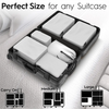 Custom 8 Pcs Set Custom Lightweight Polyester Waterproof Luggage Packing Cubes Travel Organizer Set With Laundry