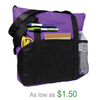 Multicolour Zipper Office School Bag Heavy Duty Mesh PocketsPolyester Walker Tote Bags