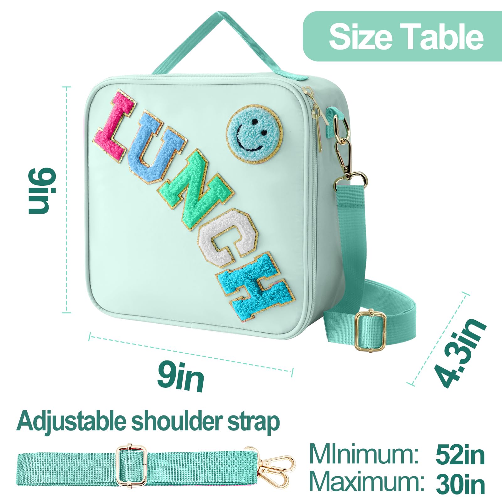 Insulated Lunch Bag With Adjustable Shoulder Product Details