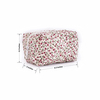 Floral Puffy Quilted Makeup Bag Toiletry Cosmetics Pouch Quilted Cosmetic Bag