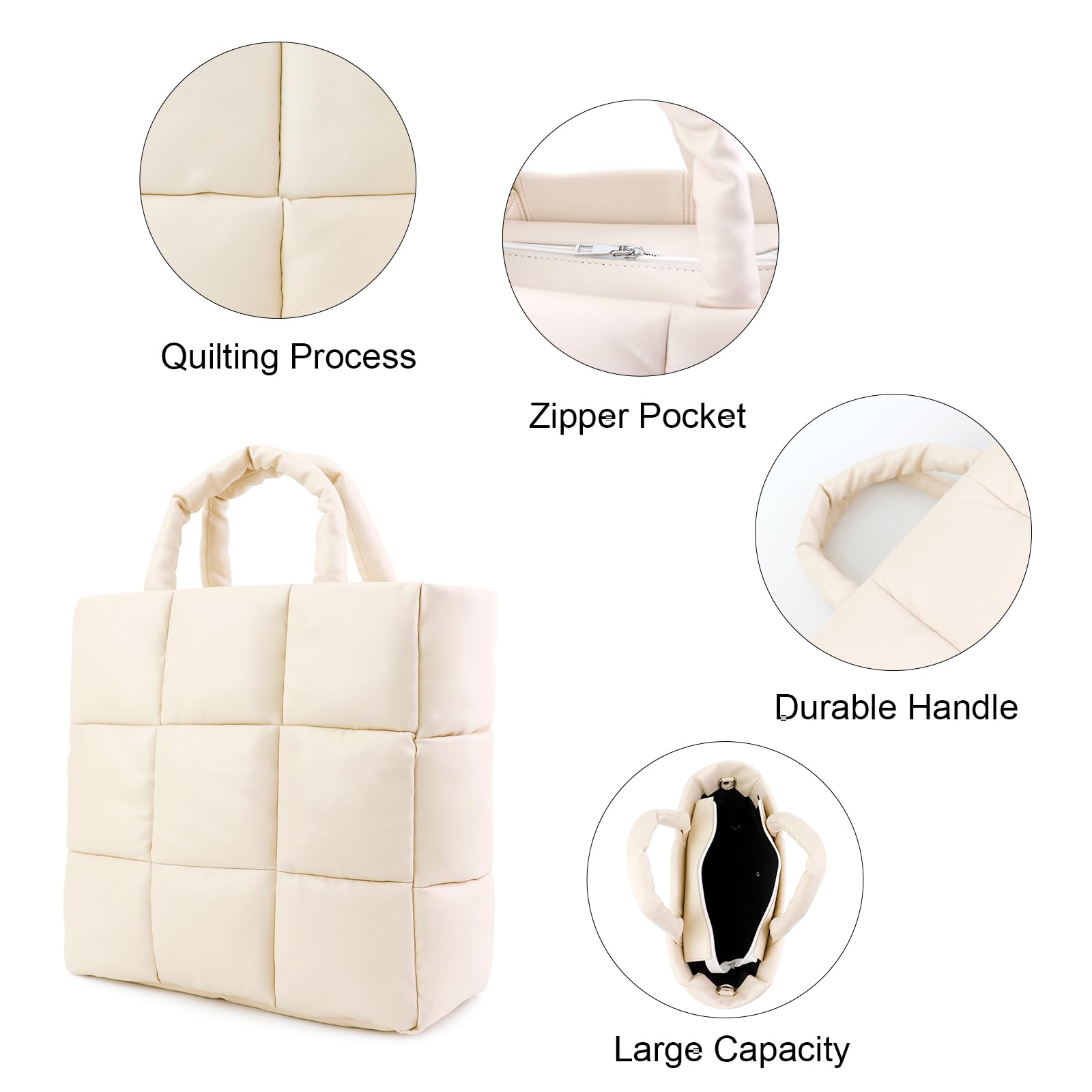 Large Puffer Tote Bag for Women Wholesale Product Details