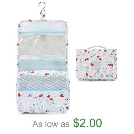 Lightweight Fashionable Water Resistant Hanging Travel Toiletry Bag Wholesale Makeup And Cosmetic Bags