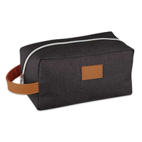 Heathered Toiletry Bag Featuring A Stylish And Functional Design Complete with Zipper for Organized Essentials