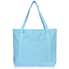 Solid Color Cotton Canvas Shopping Tote Bag Eco-Friendly Reusable Grocery Bag