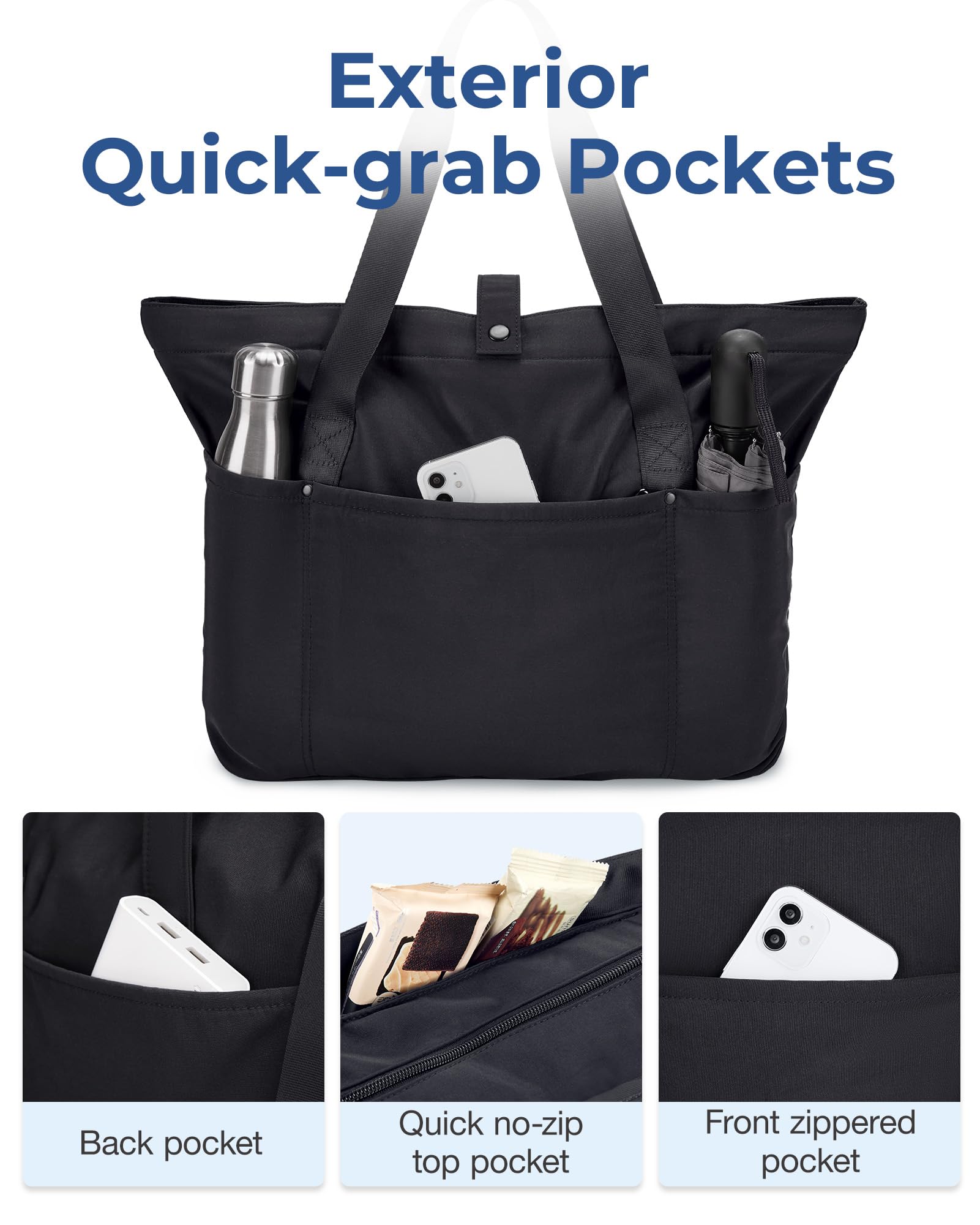 Foldable Zipper Tote Bag Wholesale Product Details