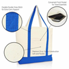 Wholesale Recyclable Plain 12oz 16oz 18oz Cotton Canvas Tote Bag With Front Pocket