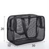 Hot Color And Logo Custom Design Travel Makeup Bag Storage Organizer for Men Portable Hanging Storage Mesh Wash Toiletry Bag