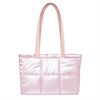 Wholesale OEM ODM Large Capacity Custom Logo Puffy Quilted Women Handbag Travel Weekender Shoulder Tote Puffer Bag for Ladies