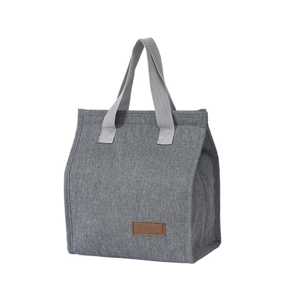 Custom logo Cationic Fabric Cooler Tote Bag Portable Lunch Bag with Aluminum Foil Material