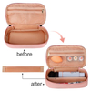 Wholesale Pu Leather Cosmetic Bags Hanging Travel Make Up Bag Women Leather Toiletry Bag