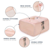 Fashionable Mesh Design 7 Pcs Luggage Packing Cubes Luggage Organizer Portable Travel Organizer Toiletry Cosmetic Bag Set