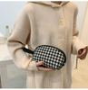 Wholesale Luxury Stripes Houndstooth Cosmetic Bag Zip Up Toiletry Travel Pouch Makeup Bag