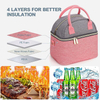 High Quality Custom Double Design Two Compartment New Style Modern Lunch Bag Reusable Cooler Bags for Women