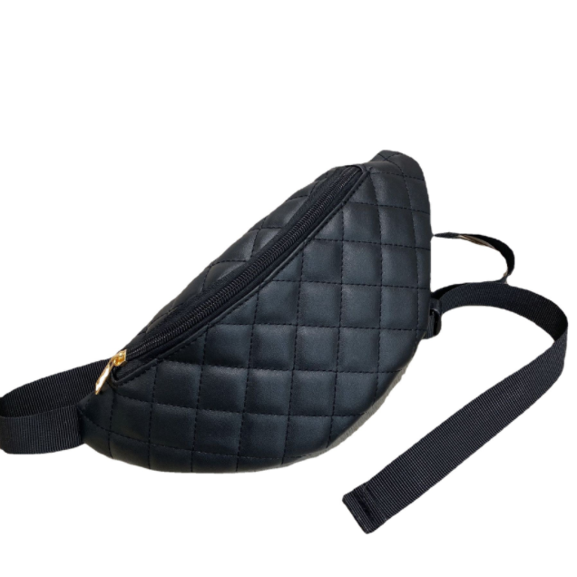 Women Fashion Bum Belt Bag Waist Bag Lightweight Quilted Embroidery PU Leather Travel Running Hiking Chest Bag