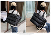 Winter Large Capacity Trendy Lightweight Travel Handbag Quilted Puffy Down Gym Bag