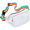 Wholesale Waterproof Clear Pvc Fanny Pack Crossbody Custom Logo Rainbow Belt Waist Bag