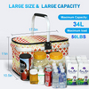 Portable Collapsible Picnic Basket Insulated Cooler Camping Beach Picnic Basket