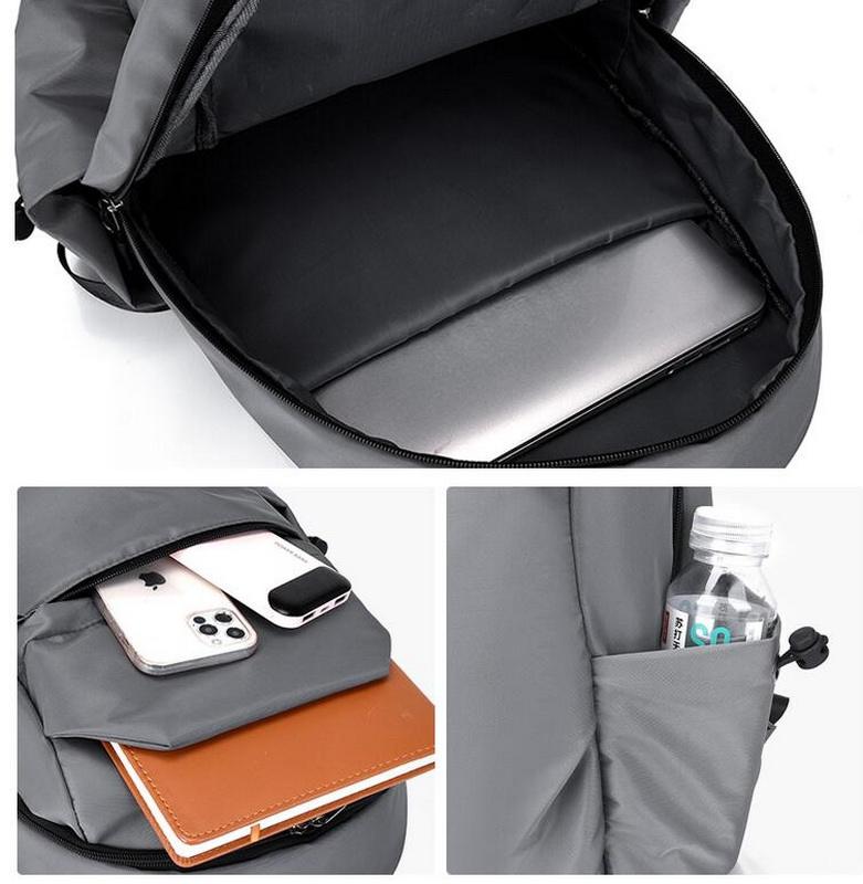 Durable Fashion Black Waterproof School Daypack College Laptop Rucksack Stylish Leisure Sport Smart Usb Laptop Backpack