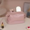 Durable Portable Premium Designer Custom Logo Wholesale Waterproof High Quality Pu Leather Cosmetic Makeup Bag