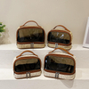 Double Layers Compartment Fashionable New Waterproof Portable Transparent Clear Make Up Pvc Cosmetic Makeup Toiletry Pouch Bag