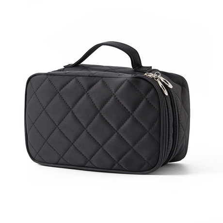 Nice foldable custom logo water resistance premium durable customize designer travel nylon cosmetic tote bag pouch