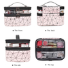 Durable Ladies Private Logo Two Layer Travel Makeup Toiletries Organizer Bag with Handle Storage Cosmetic Pouch Makeup Bag
