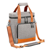 Large capacity custom logo multifunctional insulated wine beer bags cooler carrier tote bag for travel with bottle opener